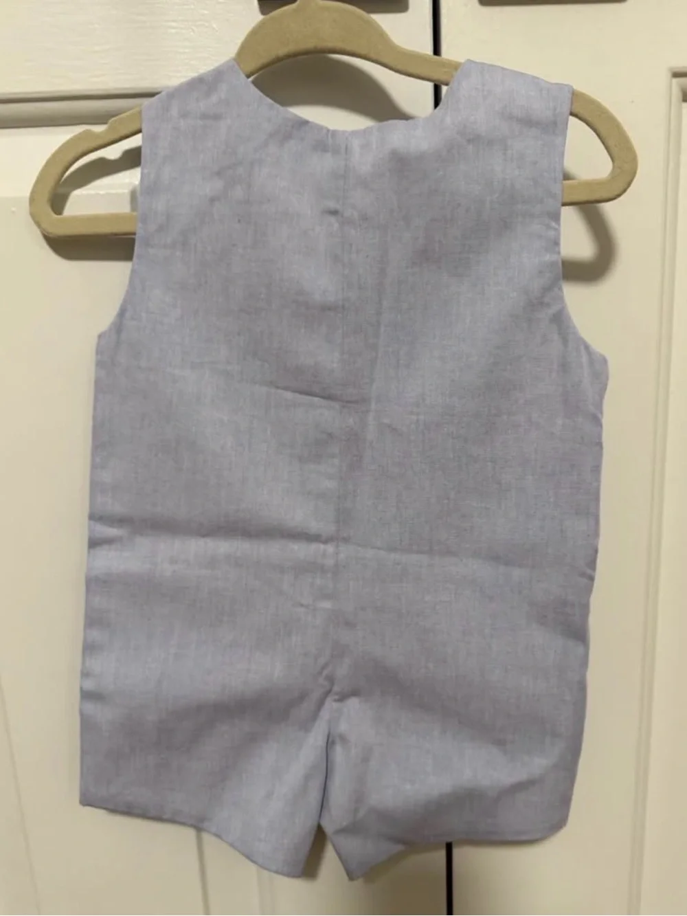 bella bliss Light Blue Boys Football Appliqué One-Piece